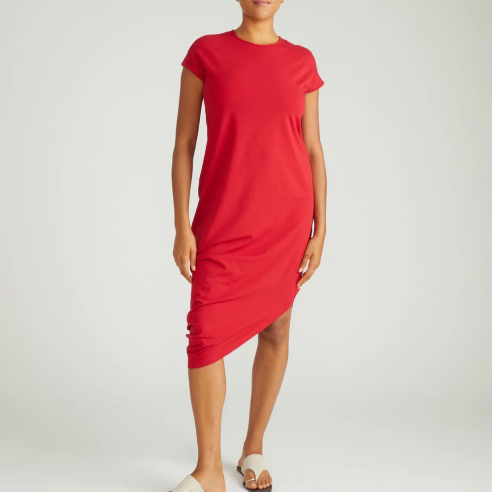 Universal Standard Ruby Red Geneva V Neck Dress XS Casual
